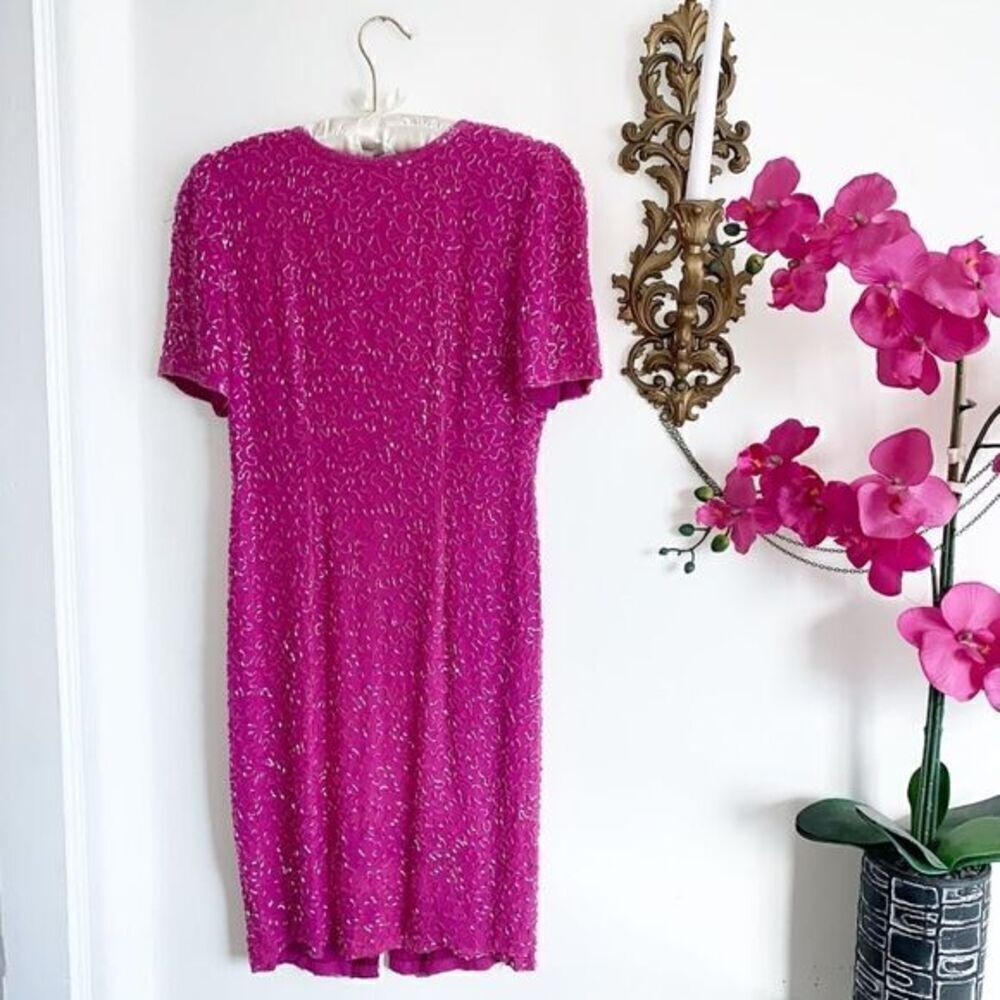 VINTAGE SILK DRESS - Picture 2 of 16